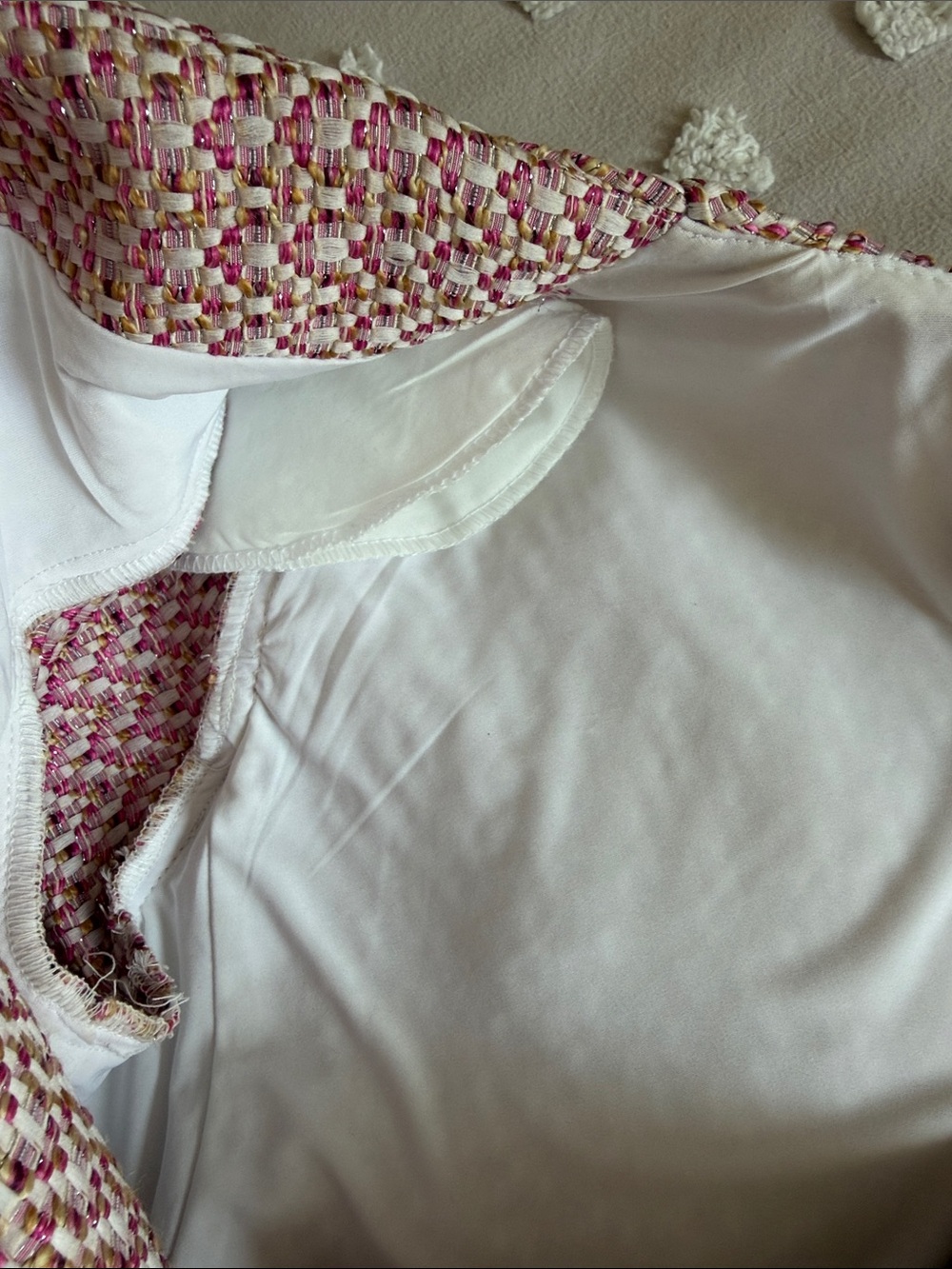 Joseph Ribkoff Pink Multi-Color Tweed Blazer - Picture 5 of 8